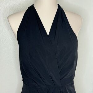Athleta black halter dress, Plunging neckline, Size 10, Casual